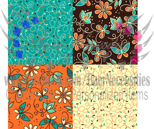 Vintage Butterfly Pattern - Adhesive