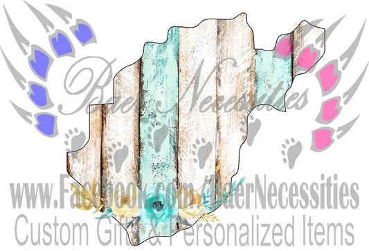 West Virginia Wood Floral State - Digital