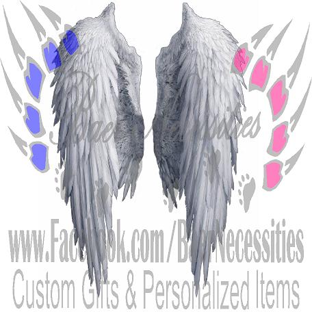 Wings White - Tumbler Decal