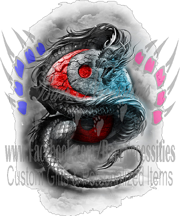 Ying Yang Dragon - Tumbler Decal