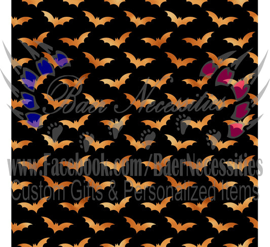 Black /Copper (Orange Bats) Halloween 00 - Adhesive