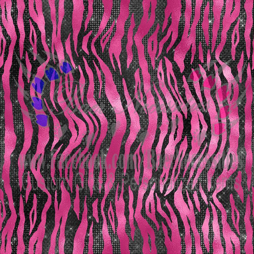 Bright Pink & Black Glam 03 - Adhesive