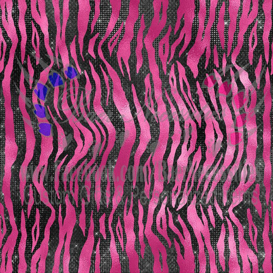 Bright Pink & Black Glam 03 - Adhesive