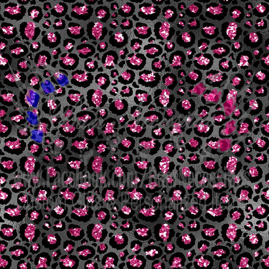 Bright Pink & Black Glam 05 - Adhesive
