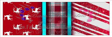 Christmas Plaid Reindeer/Candy Cane - Pen Wrap