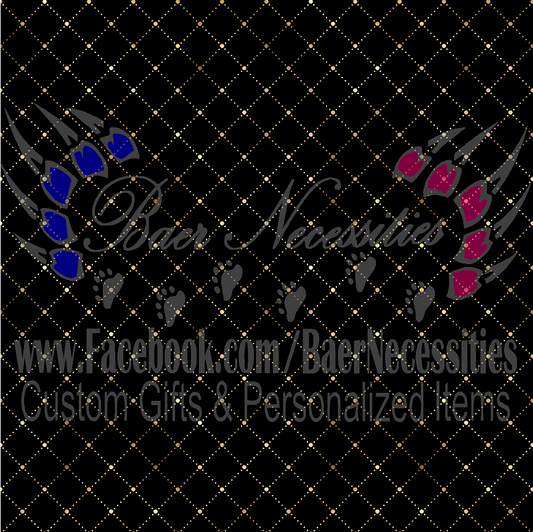 Gold Black White Floral 14 - Adhesive