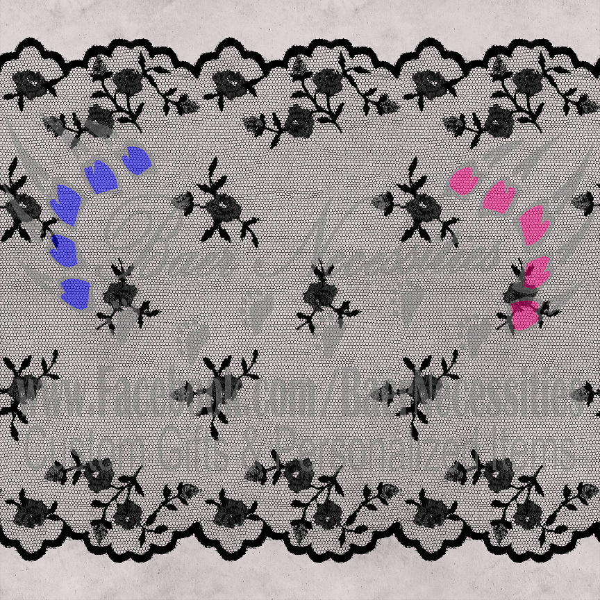 Gothic Purple Rose 06 - Adhesive