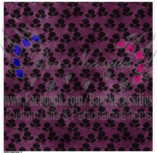 Gothic Purple Rose 09 - Adhesive