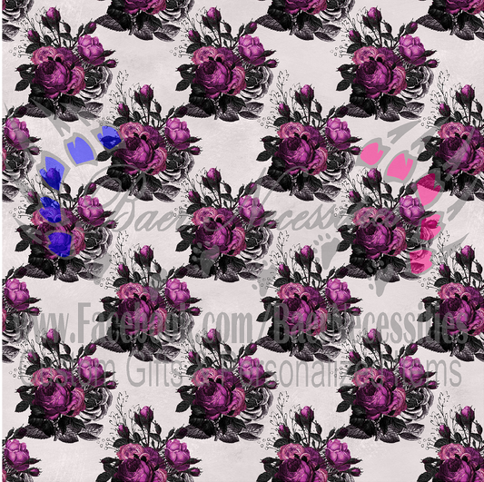 Gothic Purple Rose 16 - Adhesive