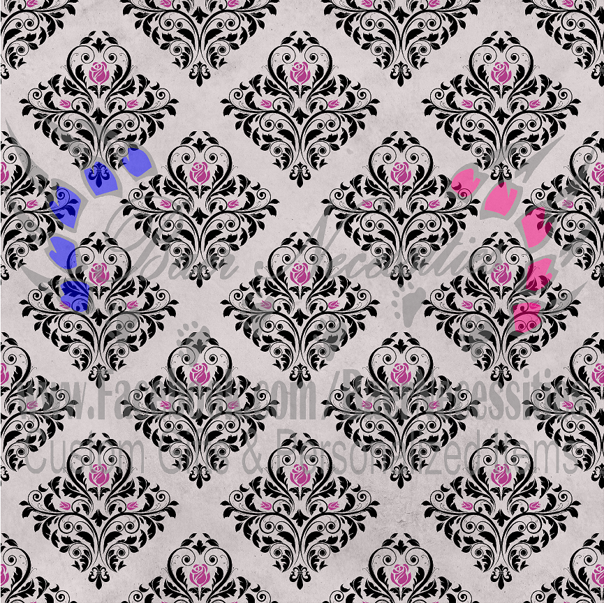 Gothic Purple Rose 18 - Adhesive