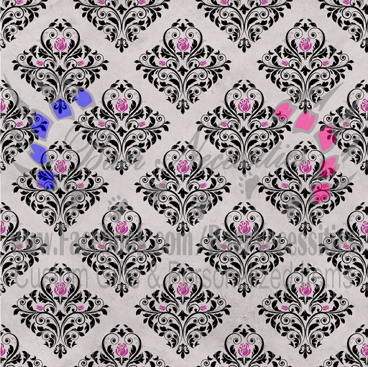 Gothic Purple Rose 18 - Adhesive