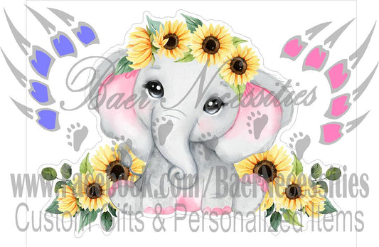 Sunflower Elephant - Tumber Decal