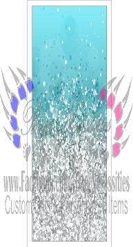 Teal with Silver Glitter - Pen Wrap