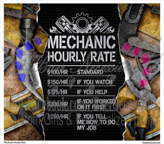 Mechanic Hourly Rate - Full Wrap