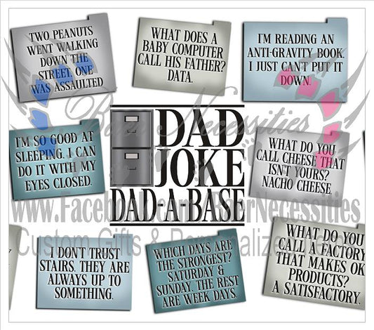 Dad Joke Dad a Base - Tumbler Transfer