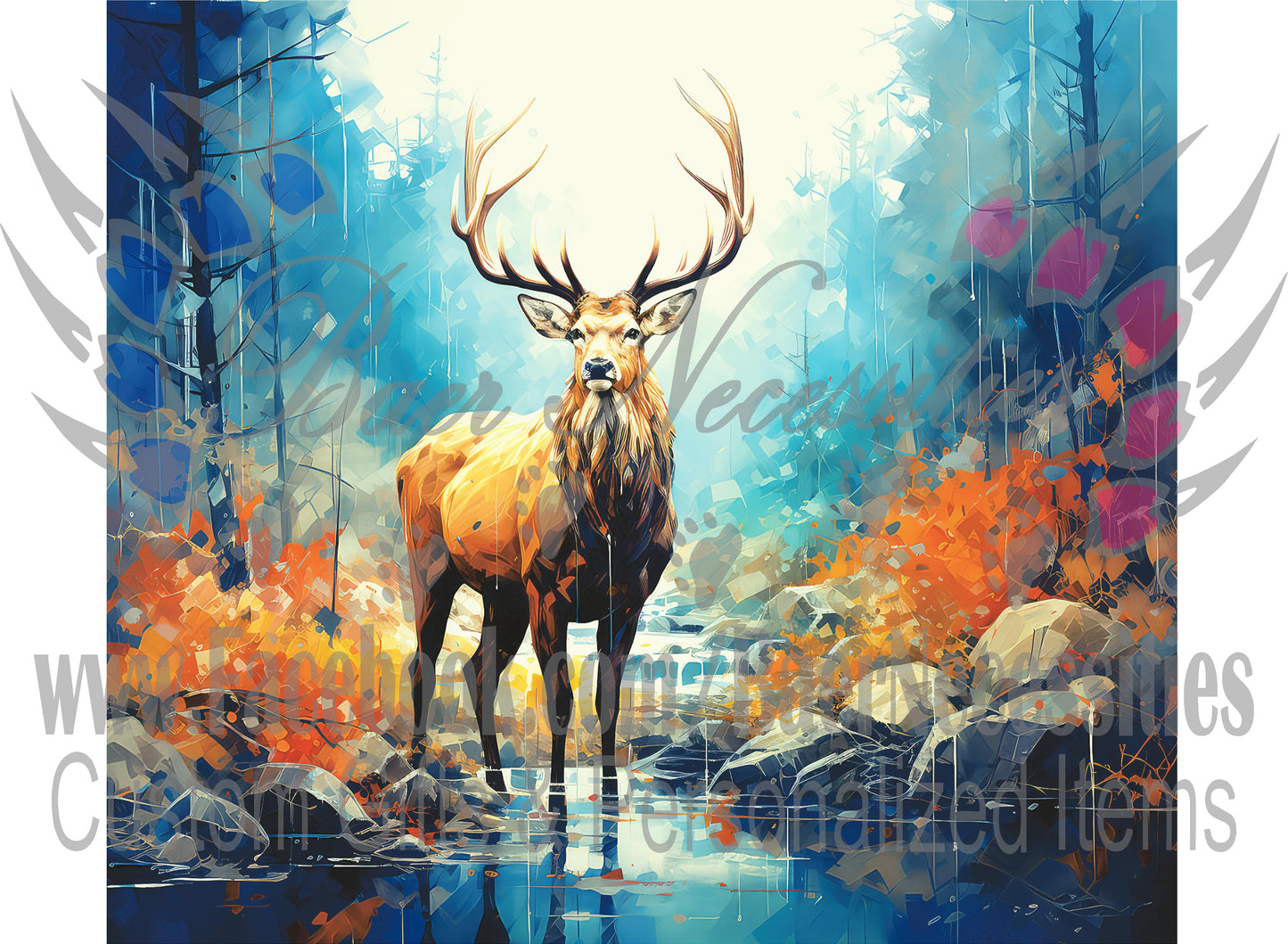 Watercolor Deer - Tumbler Transfer