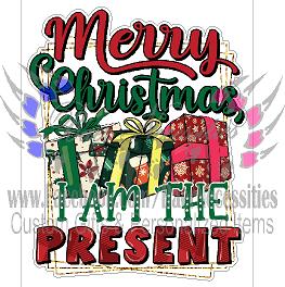 Merry Christmas I am the Present - Tumbler Decal