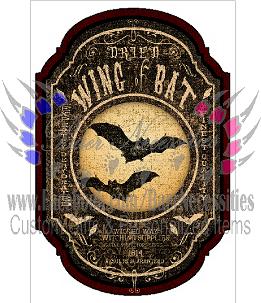 Wing of Bat Label - Tumber Decal