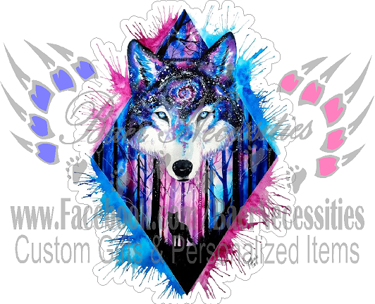 Wolf Watercolor - Tumbler Decal