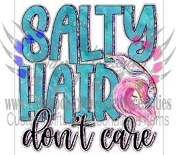 Salty Hair Don't Care - Tumber Decal