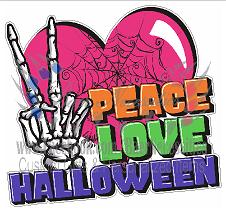 Peace Love Halloween - Tumber Decal
