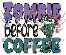 Zombie before Coffee - Tumber Decal