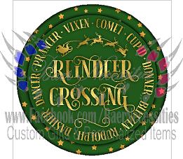 Reindeer Crossing - Tumbler Decal