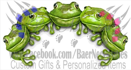 5 Frogs - Tumbler Decal