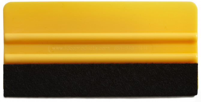 Felt Edge Wrapped Yellow Squeegee