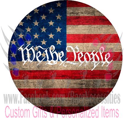 We The People American Flag - Tumbler Decal