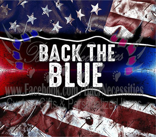 Back The Blue American Flag - Full Wrap