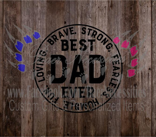 Best Dad Ever Wood Grain - Full Wrap