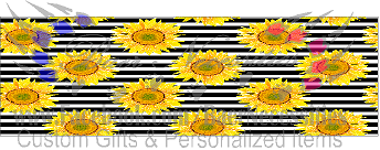Black White Stripped Sunflower - Pen Wrap