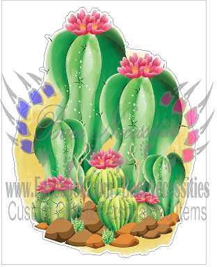 Floral Cactus - Tumbler Decal