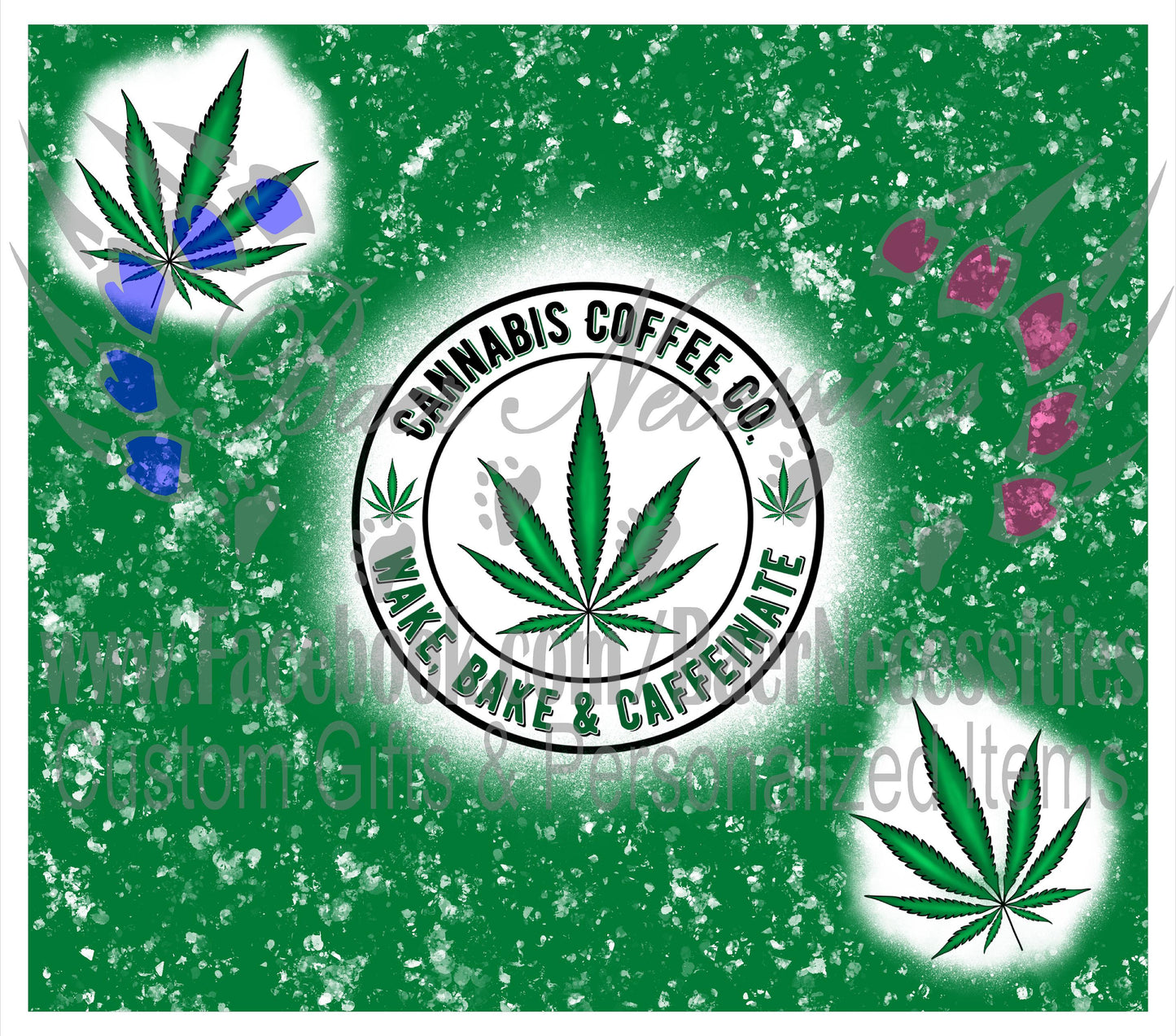 Cannabis Coffee Co., Wake, Bake, Caffeinate - Tumbler Transfer