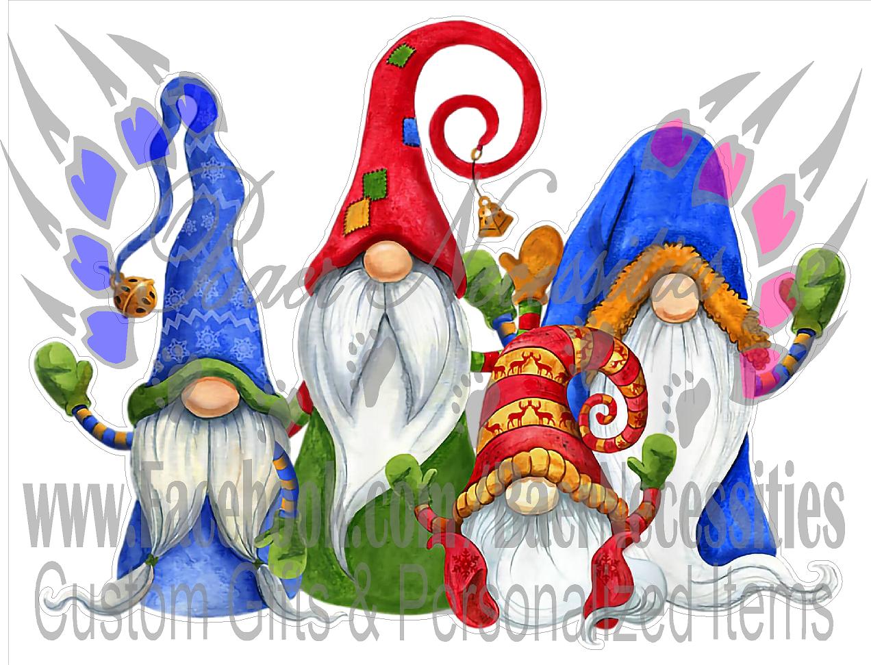 Christmas Holiday Gnomes - Tumbler Decal