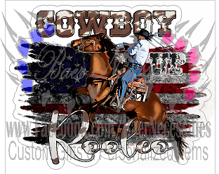 Cowboy UP Rodeo - Tumber decal
