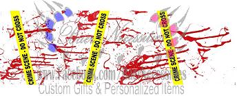 Crime Scene Do Not Cross Blood Splatter - Pen Wrap