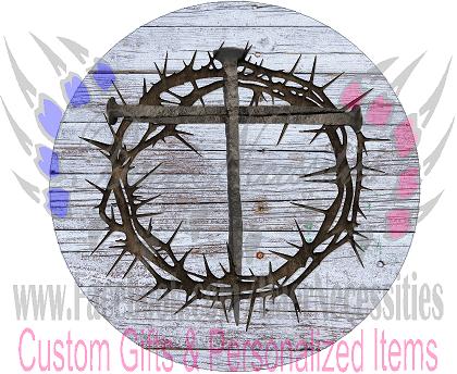 Crown of Thorns on the Cross - Tumbler Decal