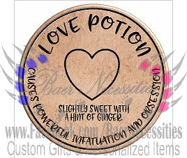 Love Potion Label - Tumbler Decal