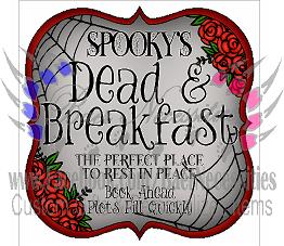 Spooky's Dead & Breakfast - Tumber Decal