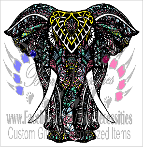 Decorative Elephant - Tumbler Decal
