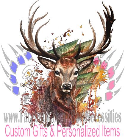 Deer Watercolor - Transfer