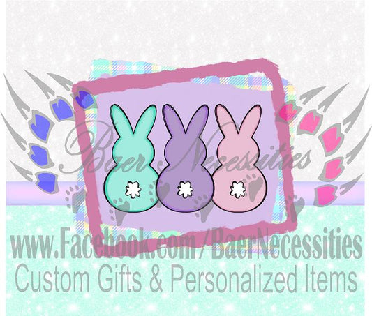 Easter Bunnies - Tumbler Transfer