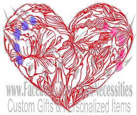 Flower Heart - Tumber Decal