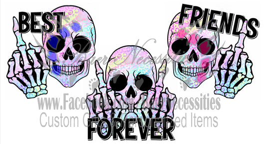 Best Friends Forever Skulls - Decal Theme/Set