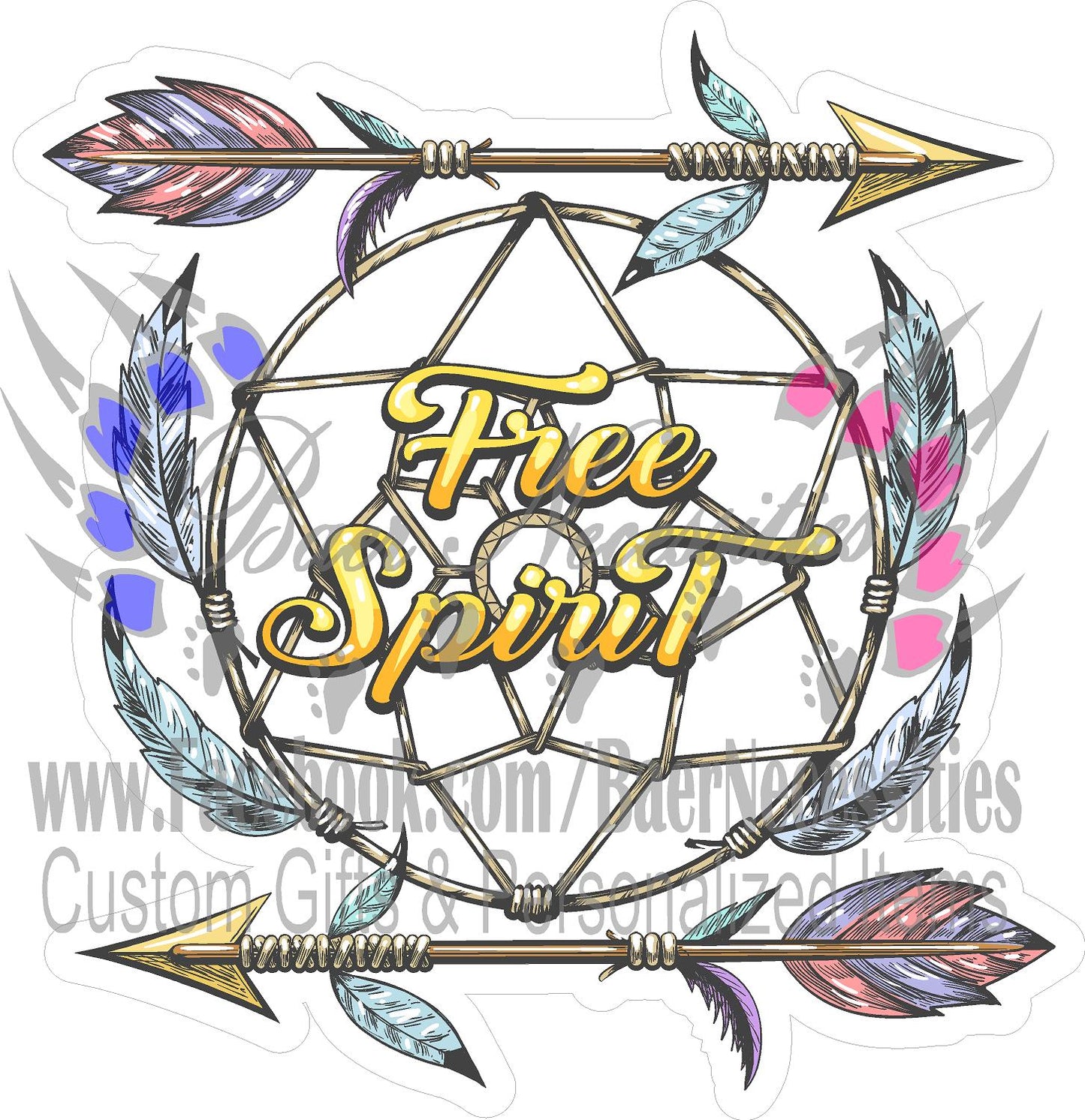 Free Spirit Dream Catcher - Tumbler Decal