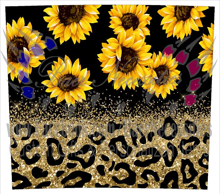 Sunflower Glitter Leopard - Full Wrap