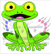 Cartoon Frog (Green) - Tumbler Decal