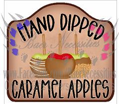 Hand Dipped Caramel Apples Label - Tumber Decal